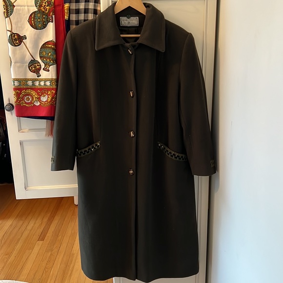Women's Boutique Italian Sergio Feretti Jacket Pea Coat - Picture 3 of 16
